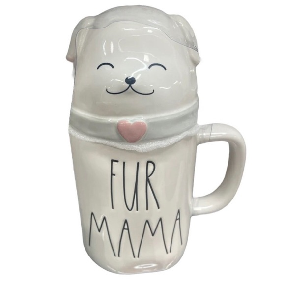 Rae Dunn Fur Mama Mug with Topper - Picture 1 of 1
